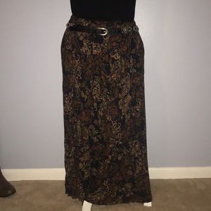 Floral paisley maxi skirt